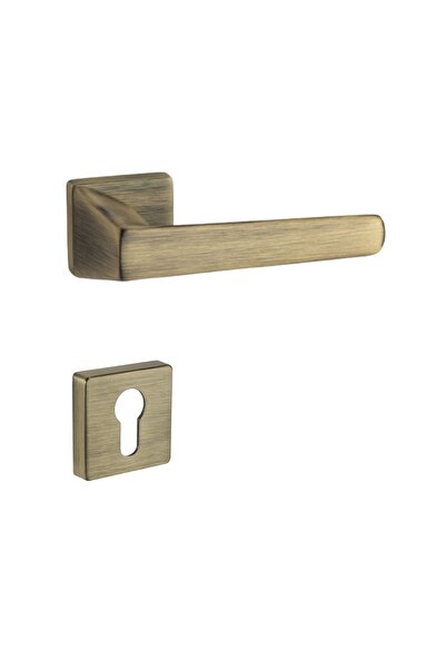 System Concordıa Rozetli Kapı Kolu Antik Renk Yale (DIŞ KAPI) Uygun