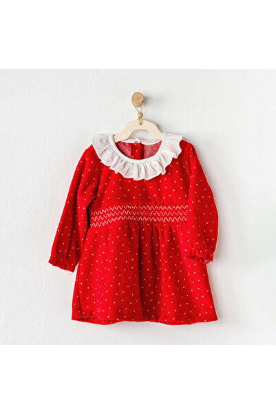 Skygo Andywawa Ac24415 New Year Velvet Baby Dress Red