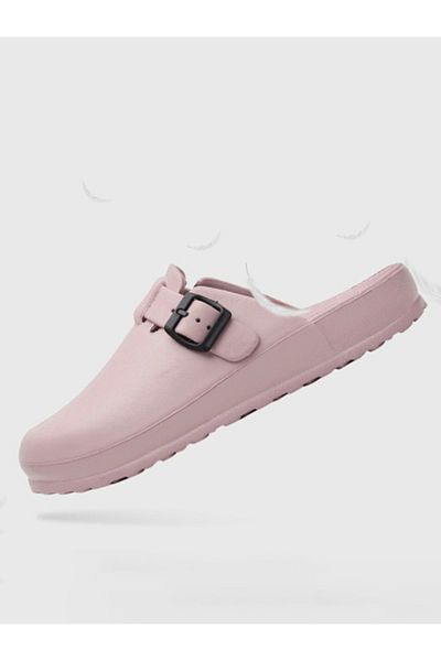 Sneak-a-Peek By Styli Buckle Detail Comfort Clogs