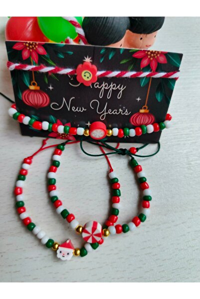 LORESİMA AKSESUAR سوار خرز مكرامية على شكل فيمو للعام الجديد وسوار محظوظ (5 ق...
