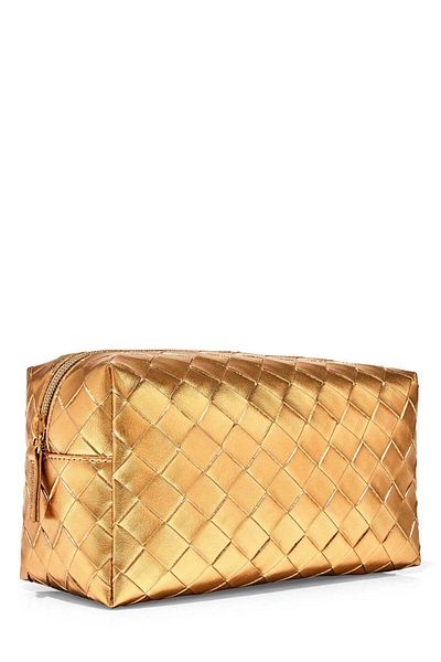 Bath & Body Works Gold Woven Dopp Kit