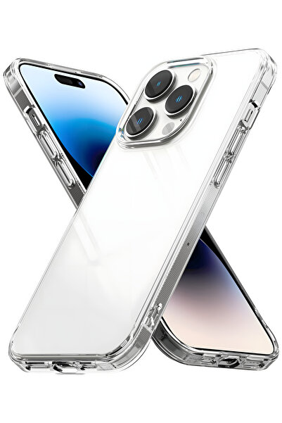 Fibaks Apple Iphone 15 Pro Uyumlu Kılıf Renksiz Şeffaf Yumuşak Ince Esnek Silikon Kapak