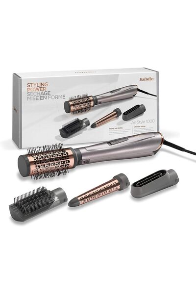 BABYLİSS Air Styler Hava Üflemeli, Elektriklenmeyi / Kabarma Önleyicili Saç Şekillendirici Premium Set