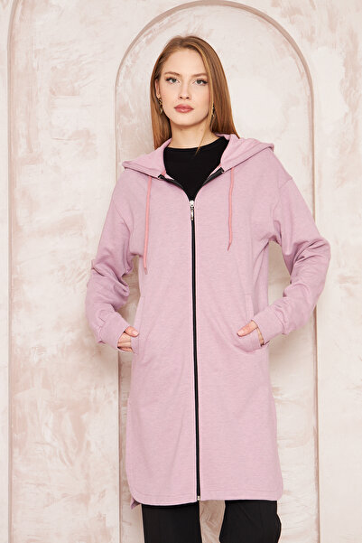 KİM Kİ O Side Suitable for Women's Saw Asymetric Slipping Pocket Lapuched Long 3 Threads