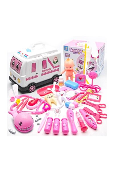 Fab N Funky مجموعة ألعاب طبية سيارة مستشفى - 38 قطعة