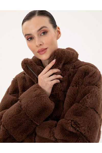 Pierre Cardin Brown Comfort Fit Faux Fur 50290330-Vr029