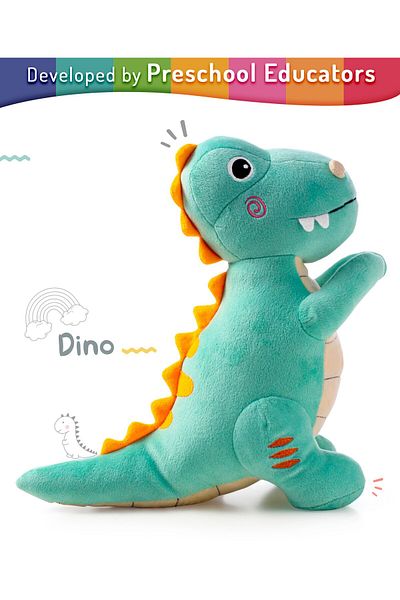 Intelliskills Intelliskills Hug O Feel Dino Plush Toy 29 cm - Soft & Cozy Cuddle Companion for Kids 3+ Years