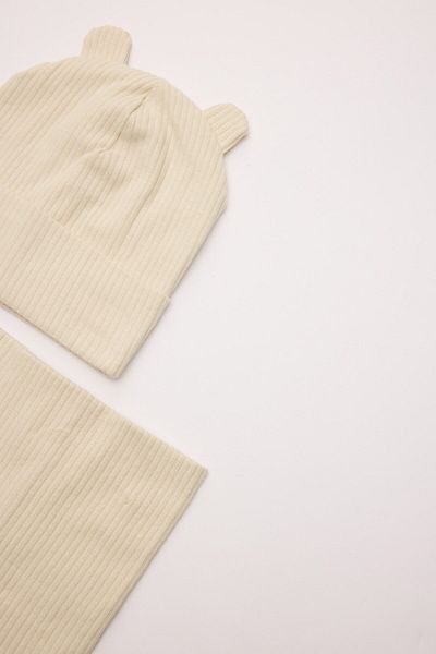 DeFacto Geripptes Camisole-Mütze-Halsband für Babys, 2-teiliges Set C8548a524wn