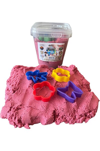 EVENT Kinetik Kum Büyük Boy 800 gr Kovalı 4 Adet Kalıp Hediyeli Kinetik Kum