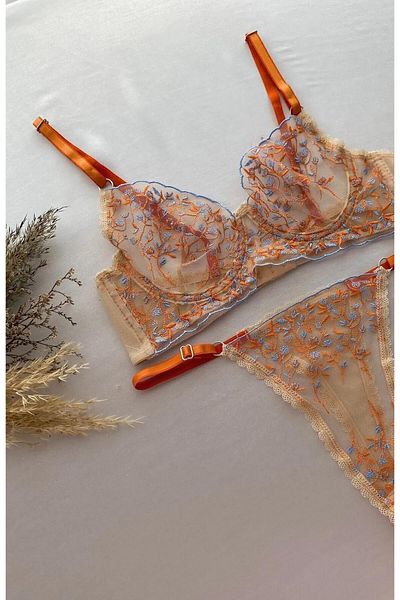 DoDe Flora Floral Underwire Bralet Σετ Love Secret