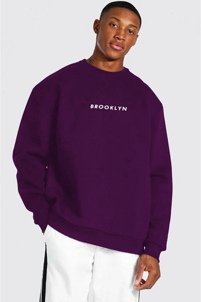 LEONE Brooklyn Printed Black Oversize Sweat