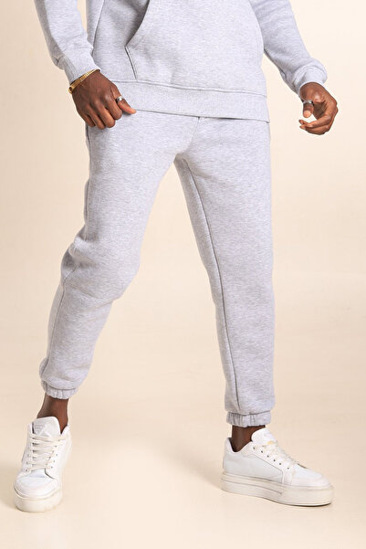 BayBayan Pantaloni de sport oversize pentru bărbați, cu picioare elastice