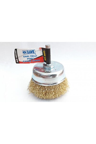 Mestore Hawk Ha10147 Yellow Wire Dish Brush with Pins 65 mm - 8695348101476