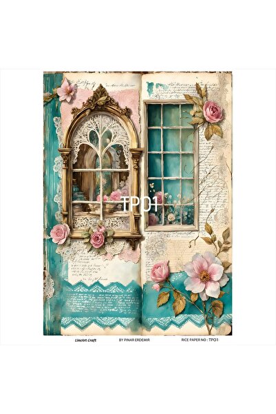 LİNEART PİRİNÇ DEKOPAJ KAĞIDI TPO1 29x42cm
