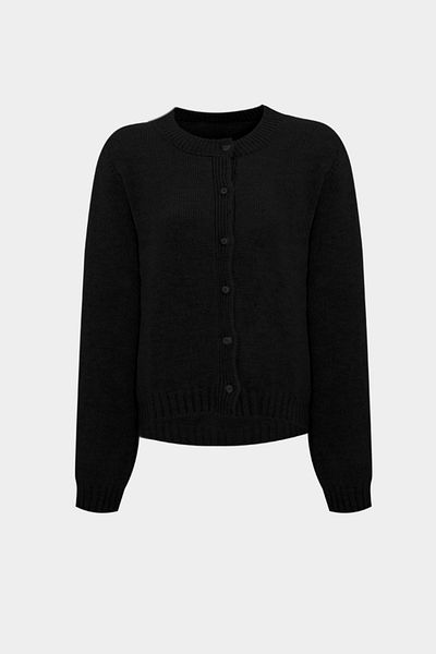 Açelya Okcu Premium Crew Neck Wool Blended Women's Knitwear Cardigan