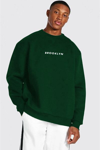 LEONE Brooklyn Printed Black Oversize Sweat