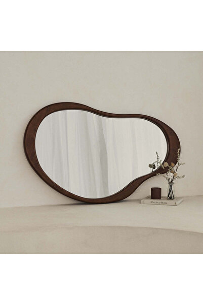 Muummirror 130x80 cm Dekoratif Tasarım Ahşap Konsol Üstü Duvar Aynası - Pinte...