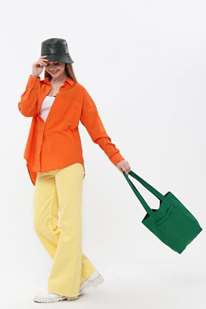 Bagg 2 Cepli Ördek Yeşili Gabardin Çanta