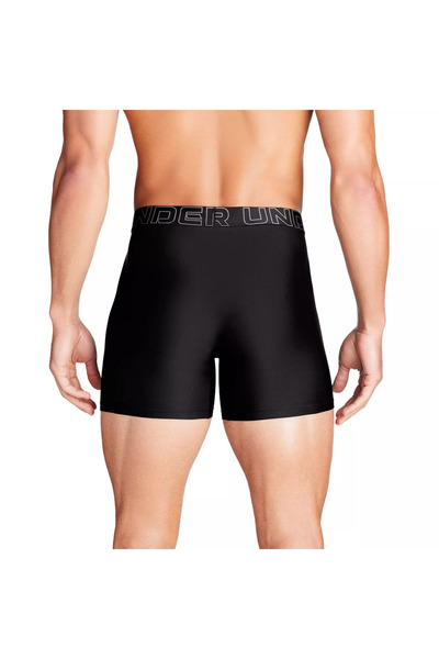 Under Armour Men's Elastic Waist Cotton Slim Fit Black Boxers 1383878 -001