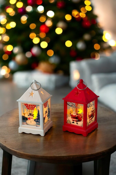 Zemtigo Yılbaşı Noel Fener Alevli Yapay Mum Pilli Led Kandil Ağaca Asılabilir...