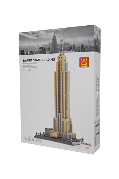 Fab N Funky Empire State Building Block Set - 1570 pcs, Easy-Grip, Creative Construction Toy for Ages 6+