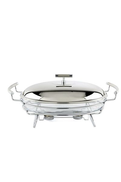 Mikasa Moor Perle Steel Covered Oval Heater Service 46X25X21Cm