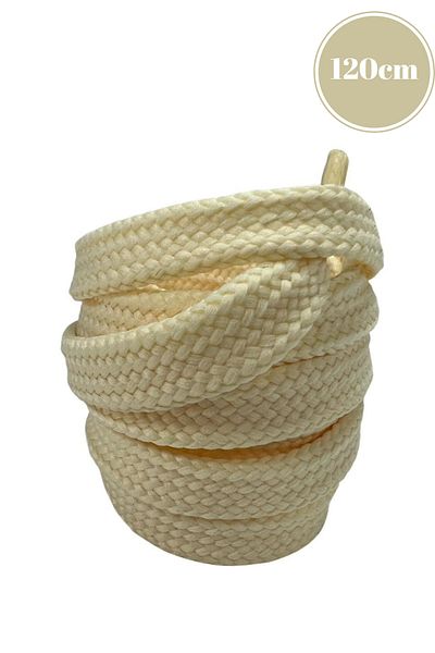 Mag Shoes Care Cream Flat Plain Sports Shoelaces. 120cm. 1 Pair. 2 Pieces.