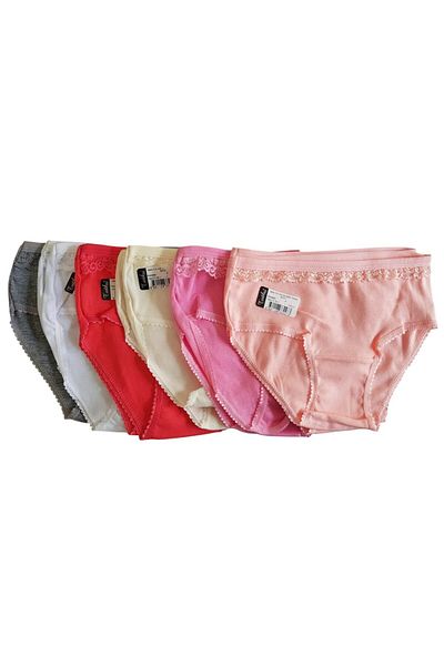 Tutku 0834 Girl's Thin Waist Pınar Bato-Slip-Panties - 12-Piece Combination