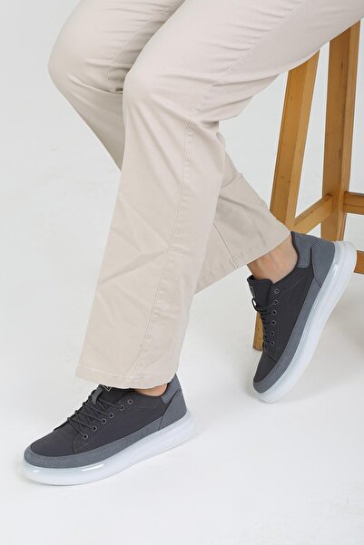 Anıl Ayakkabı NK Leon Чоловічі Сірі Сукняні Парашутні Кросівки З Пам'ятною Пінопластовою Підошвою