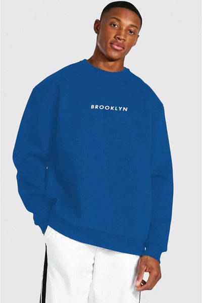 LEONE Brooklyn Printed Black Oversize Sweat