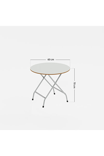 Güzelkan Mutfak Masa Yemek Katlanır Bahçe Masası Yuvarlak