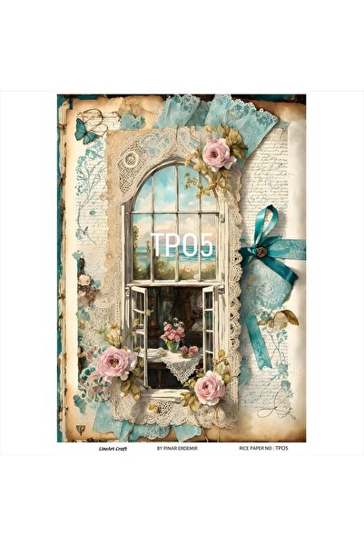 LİNEART PİRİNÇ DEKOPAJ KAĞIDI TPO5 29x42cm