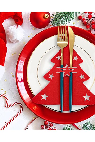 Desenor Concept Червен 6-компонентен декоративен държач за лъжици - коледни у...