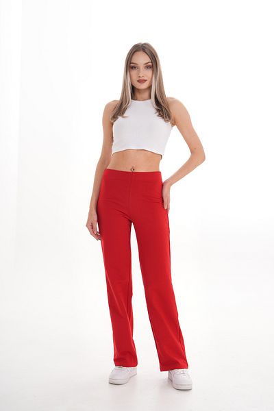 penyebizden Red Cotton-Lycra Sweatpants - 2 Thread