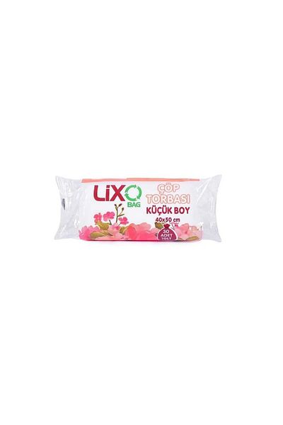 LİXO Small Size Garbage Bag 40 x 50 cm 30 Pieces Roll x 1 Pack = 30 Pieces (Transparent)