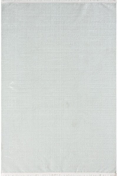 Karmen Halı Best 106 Beyaz Halı Antrasit Detaylı Ince Parlak Makinada Yıkanab...