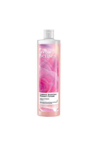 AVON Senses L'Amour Sunrise Shower Cream: Rose & Amber - 500ml