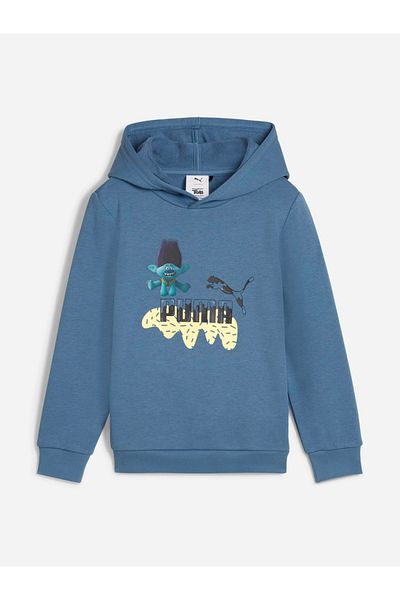 Puma Trolls Graphic Print Hoodie with Long Sleeves