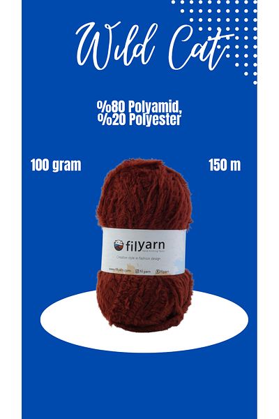 Filyarn Wildcat Set of 4 - Bearded Knitting Rope for Baby and Cat, Feather Rope, Soft Fur Rope Craft Supplies
