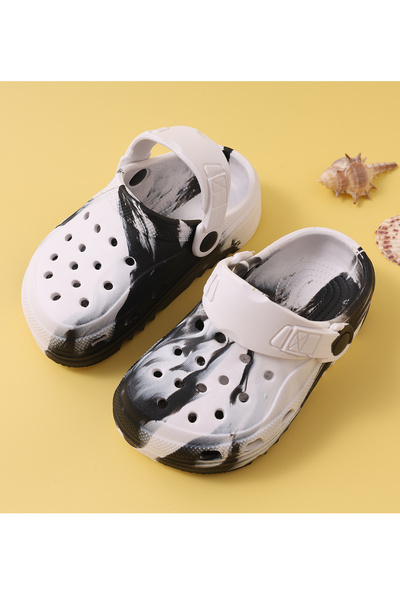 SAPS Tie Dye Style Clogs - Black