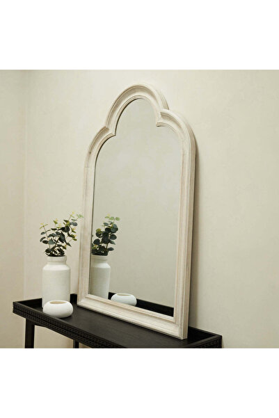 Muummirror 120x80 cm Dekoratif Tasarım Ahşap Konsol Üstü Duvar Aynası - Pinte...