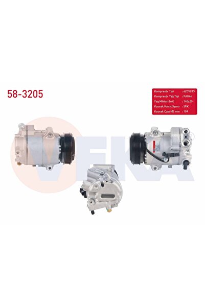 Veka KLIMA KOMPRESORU 5PK 109mm OPEL ASTRA J 1.4i 2009-2016/ INSIGNIA 1.4 T 2...