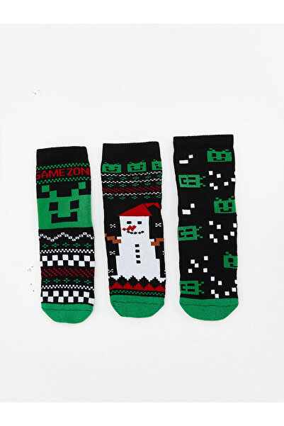 LC Waikiki LCW Παιδικές κάλτσες με θέμα την Πρωτοχρονιά για αγόρια 3 τεμαχίων...