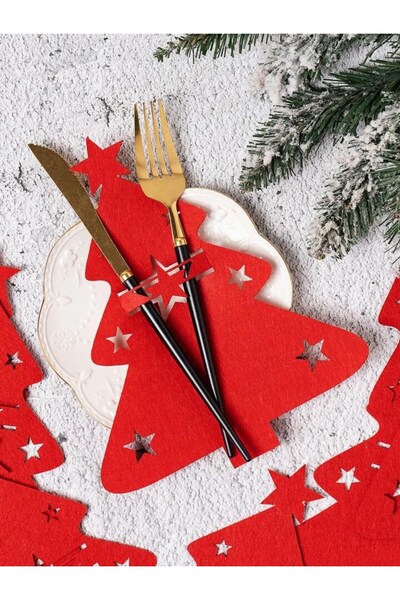 Denseden Pregătirea pentru masă de Anul Nou 6 bucăți set roșu de Anul Nou Sup...