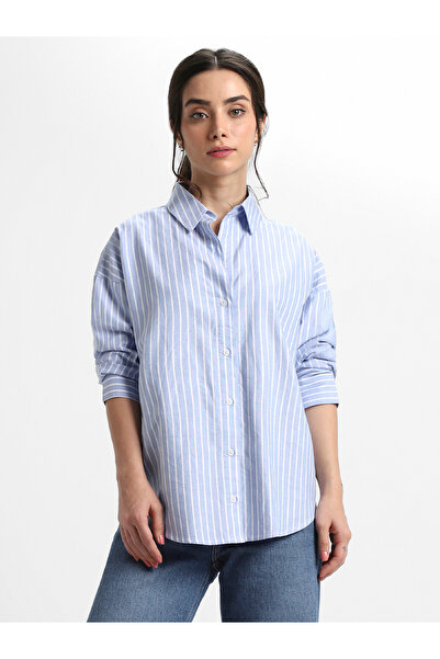 Dennis Lingo By Styli Striped Oversized Longline Shirt