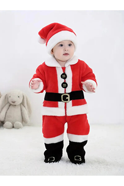 Tomac Noel Baba Kostümü 4 Parça Noel Kostüm Cosplay Yılbaşı Kostümü