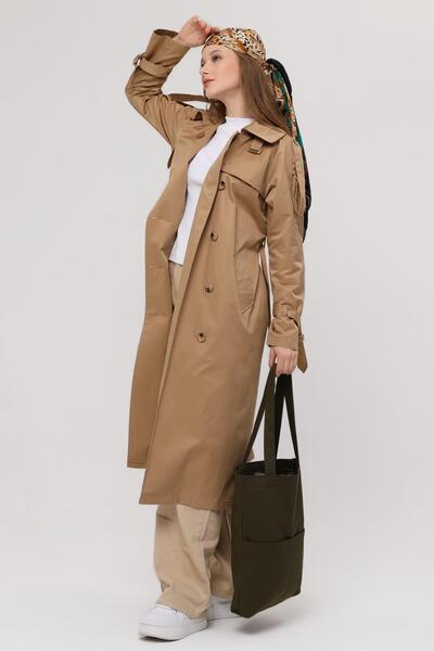 Bagg Dark Green Gabardine Bag with 3 Pockets