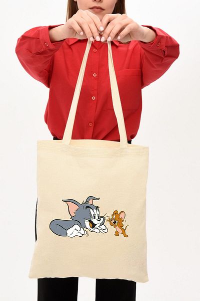 Çınar Bez Çanta Geantă din pânză imprimată Tom și Jerry
