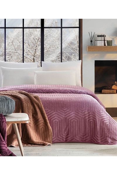 Özdilek Prestige Lilac Double Blanket - 220 X 240 Boxed