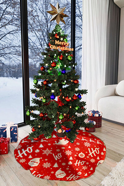 Viva Home Kırmızı Yılbaşı Çam Ağacı Altı Örtüsü 68x68cm AO07